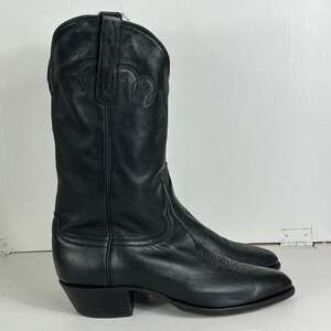 Larry Mahan El Paso Boots Men's Size 9.5EE Western Cowboy Black Leather